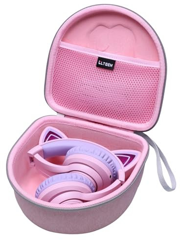 L LTGEM Hard Case for iClever BTH13/ HS20 / Usoun Cat Ear Kids Headphone, for Cat Ear Led Light Bluetooth Kids Headphones -Kid Portable Travel Bag (Case Only)