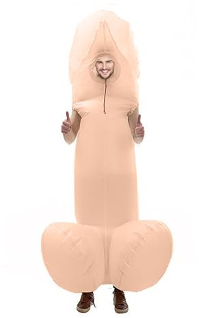 XAMOFAN Costume gonfiabile per adulti, divertente, per festa di addio al celibato, Halloween, crema