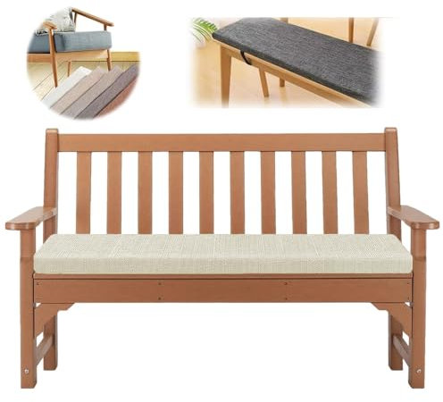 HLXHG Sitzkissen Bank Innen Bankauflage Mit Abnehmbarem Bezug, 5cm Dicke Rutschfestes Bankkissen Outdoor, Sitzauflagen Für Bank Sitzpolster Outdoor Aus Schaumstoff Polster,N01,80x40x5cm