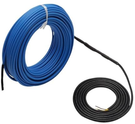 GOHAPY 5 m-140 m 220 V isolierter Heizdraht, Durchmesser 5 mm Schlafzimmer Küche Energiesparraum Fußbodenheizung biegsames Heizkabel, L * R(5m 100W)