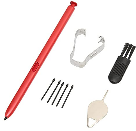 Rankomu Stylet pour écran tactile de rechange avec pointes et pince à épiler pour Samsung Galaxy Note 10 Lite, rouge, accessoire compatible pour appareils à écran tactile