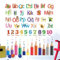 ABC Alphabet Wandaufkleber Kinder Wandtattoo: Buchstaben Lernen Wandabziehbilder