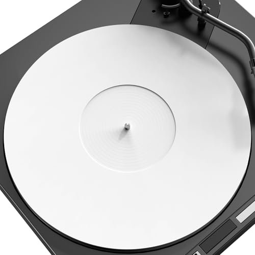 Acrylic Turntable Mat: Vinyl Record Platter Slipmat for 12 Vinyl Player, Anti - Static, Minimizes Dust Attraction, Improves Overall Sound Quality, White