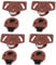 4 Pairs Sliding Door Rollers: Complete Sliding Door Wheels, Latch, and Gear Kits for Furniture Wardrobes and Cabinets; Durable PA Plastic and Nylon
