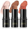 3 Stück Contour Highlighter Blush Sticks – Wasserdichtes & Langhaftendes Creme Stick Set für Kontur, Highlighter & Rouge, Für Gesicht, Lippen & Augen