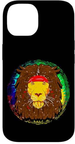 Lion Lover Cool Hippie Lion with Dreadlocks and Headband Case for iPhone 14