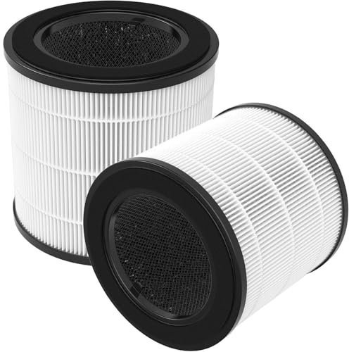 2 Stück Ersatzteile Kompatibel mit Philips Luftreinigern der Serie 800 AC0850/11, AC0830/10, AC0820/30, AC0820/10, AC0819/10, 3-in-1 Patronen mit H13 HEPA-Filter, Aktivkohlefilter und Vorfilter