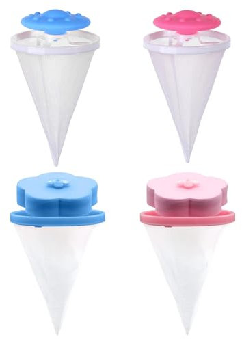 GegXcn 4 Pack Pet Hair Remover Washing Machine, Pet Hair Catcher, Reusable Laundry Filter Mesh, for Pet Clothes, Bedding, Efficiently Traps Pet Hair and Lint