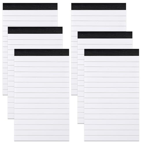 CHDZSW 6 Stück Notizblock Klein A7, Liniert Schreibblock, Mini Notizblöcke Ersatzblöcke, Taschen Notizblock Ersatzblöcke für Büro Schule Haushalt
