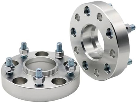 Spurverbreiterungen Für Jeep Für Compass Für Patriot 2006-2017 M12xP1.5 2 Stück 15/20/25/30/35/40/60/70mm PCD 5x114.3 CB: 67,1mm Rad Spacer Adapter 5 Lug Anzug Auto Distanzscheiben(2PCS 25mm Silver)