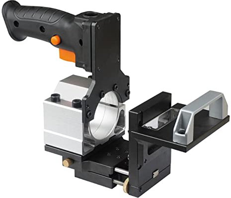 YQVEOT Fresadora de Madera Rebajadora Eléctrica, FF04-6 Máquina de Recorte Dos en uno Soporte de 550w Sujetadores Invisibles Panel de gabinete Ranurado Máquina de Orificio Lateral