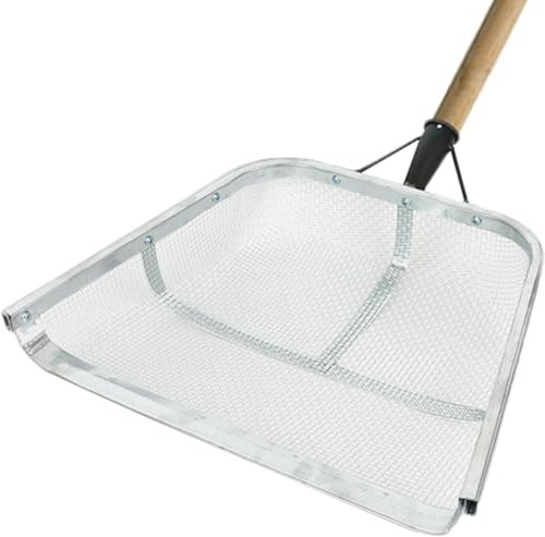 Generisch Siebschaufel, sieb Schaufel Sandsieb Groß Garten Metallschaufel Für Reptilienkot 4/12 Mm Maschenweite, Garten Bodensieb Erdsieb Effizientes Sieb Zum Sieben Von Boden (Mesh 0.4x0.4cm)