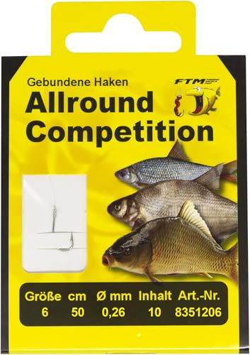 Fishing Tackle Max Haken geb. Allround Competition 6 Ø 0,26 mm Inh. 10 Stk.