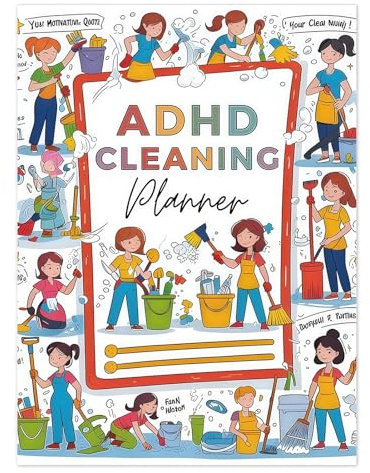 UIHRLM ADHD Cleaning Planner, Bundle Household cleaning planner & Checklist Management, Family Schedule Book Daily Organizing Task Management for Home Daily, Weekly, Monthly Organizer