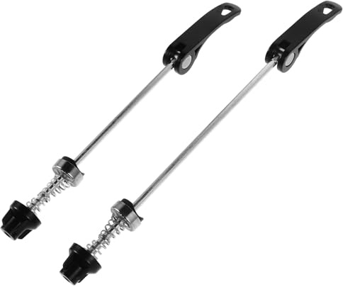 Homoyoyo 2 Stück Schnellspannachsen für Mountainbike Vorderrad und Hinterrad Verlängerter Schnellspanner aus Langlebigem Material Einfache Montage Stabile Radbefestigung