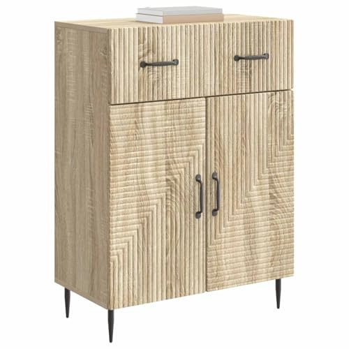 vidaXL Sideboard Sonoma-Eiche 66 x 34,5 x 89,5 cm Holzwerkstoff, Elegante Vintage-Kommode, viel Stauraum, rechteckiges Design, vielseitig für Deine Einrichtung, Ordnung im Zuhause