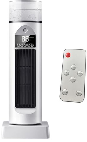 Laimejia Air Conditioner Cooling Fan, Space Cooler Cool Gadgets Bladeless | Air Conditioning Unit with Remote & 230ml Water Tank for Bedroom Living Room Office RV, Bedroom Dorm