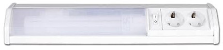 Simon brico narvi - Regleta fluorescente doble schuko 11w blanco blister