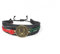 Remi Bijou Lederarmband für Herren Unisex Zwei Schwerte von Ali 'Ya Ali', Dhū l-faqār, Zulfiqar, Zulfikar - verstellbar, ColorName:Rot