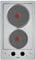 Teka EFX 30.1 2P - Placa Modular de 30 cm, 2 Placas Eléctricas Blindadas, Mandos Frontales Metalizados, Limitador Térmico, Combinable, Color Acero Inoxidable
