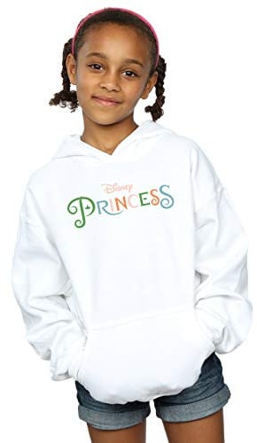 Disney Princess Girls Colour Logo Hoodie White 7-8 Years