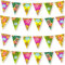 FEPITO 4 Pack Hawaiisch Ammer Banner Luau Party Tropische Party Ammer Insgesamt 12 Meter