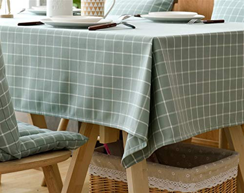 Insun Tischdecke Staubdicht Waschbar Küchentisch Abdeckung Tischtuch Skandinavischen Landhaus Stil Tischwäsche Wasser Grün 120x170cm Rechteckig