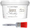 CHALK PAINT Bianco Naturale & Pincel - Pintura Shabby Chic Vintage Extra Mate (2,5 L) + Pincel profesional (50 mm)