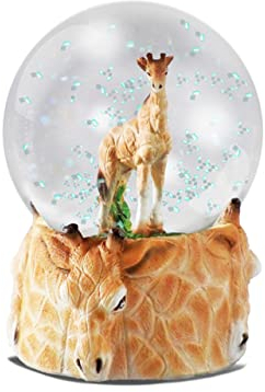 Water Globe - Giraffe von Deluxebase. Giraffe Schneekugel mit Harzfigur und geformter Basis. Tolle Wohndekoration, Ornamente und Geschenke.