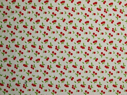 Jersey-Strickstoff, PUL-beschichtet, Rot auf Elfenbein, Meterware