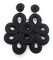 Pendientes largos flamenca mujer grandes ligeros estilo cordón de seda feria de abril sevilla, negro