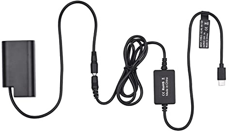 Andoer USB-Kabel Typ C PD auf DMW-DCC16 DC-Koppler für DMW-BLJ31, Ersatz für Panasonic LUMIX S1 S1M S1R S1RM S1H