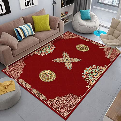 Kunsen Flur Deko Home Wohnzimmer Schlafzimmer Erker waschbar günstig Teppich großer Teppich Schallabsorbierend100x160CM