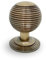Antique Brass Beehive Design Knobs - Iron Drawer, Vanity, Wardrobe, Door, Cabinet & Cupboard Hardware - Bronze Handles for Dressers, Chests, Children's Bedrooms - Handcrafted