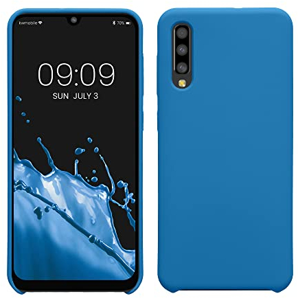 kwmobile Case Compatible with Samsung Galaxy A50 Case - TPU Silicone Phone Cover with Soft Finish - Blue Reef