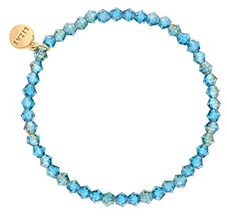Lizas Schmuckarmband blau Armband Perlenarmband verschiedene Modelle (blau türkis/durchsichtig)