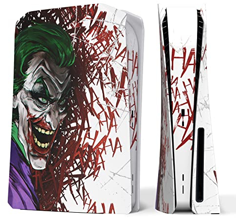 eXtremeRate Re-Design eXcover Shell für ps5 Konsole Disc Edition, Intergriert Abdeckung Seitenplatten&Mittel Aufkleber Ersatzteile für ps5 Disc Version Console(HAHA)–Keine Konsole