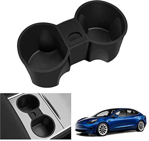 GAFAT Tesla Model 3 2021-2023/ Model Y 2021-2024 Getränkehalter, Model 3 Model Y 2023 Kieselgel getränkehalter Matten, Tesla Model Y 2023 Zubehör, Tesla Model 3 2023 Zubehör [Nicht für Model 3 2024+]
