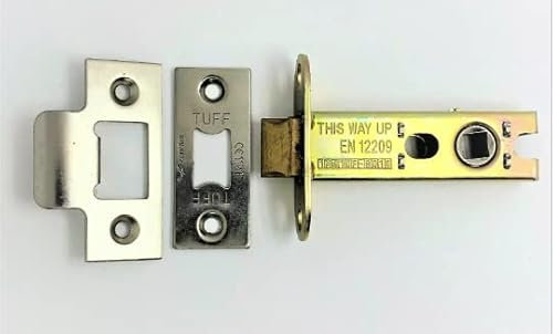 Infinity Decor Tubular Mortice Door Latch- Heavy Duty with Double Sprung CE Certified for Internal Use (Polished Nickel, 75mm)