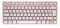 CHERRY KW 7100 MINI BT, Compact Multi-Device keyboard with 3 Bluetooth Channels, UK Layout (QWERTY), Flat Design, incl. Transport Pouch, Cherry Blossom