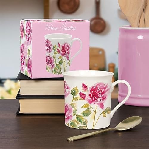 Lesser & Pavey Fine China Boxed Mug - Rose Garden - from The Leonardo Collection
