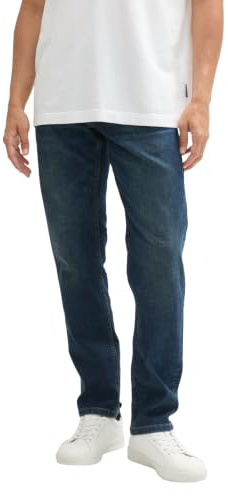 TOM TAILOR Jeans Herren Stretch Straight Fit Marvin Jeanshose Hose Denim Blau w34, Größe:34W / 34L, Farbvariante:Stone Blue Denim Tint (10147)