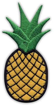 Ananas – magnetische Rückseite – bestickter Aufnäher/Abzeichen/Emblem