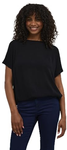 Kaffe Women's Bluse, Shorts, Batwing, Sleeves Round Neck, elastischer Saum, Loose Passform, Damen, Cayenne, 42