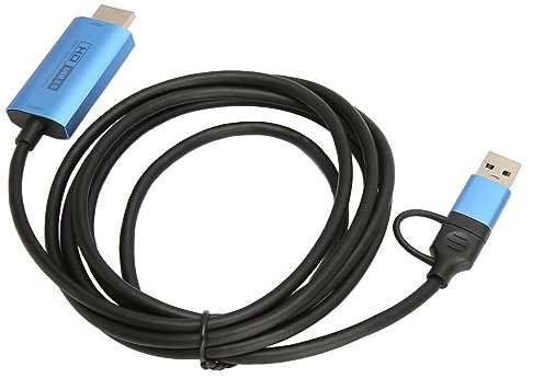 Game Card, 1920x1080 At 60Hz Strong Heat Dissipation Video Card HD Multimedia Interface To Type C Small for Webcams for Laptop (Z36C)
