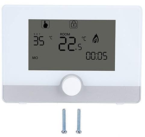 Termostato Caldaia Hermann Saunier Duval, Régulateur de Température de Thermostat Programmable pour Système de Chauffage de Chaudière Murale Noir (White)