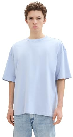TOM TAILOR Denim Herren 1035912 Oversize Basic T-Shirt, 11270 - Kentucky Blue, L