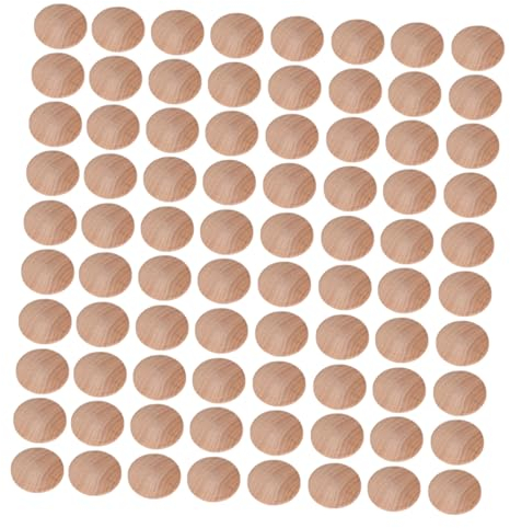 Veemoon 80St Abdeckungen Loch Holz Schraubenabdeckungen Holzknöpfe für Schraubenlöcher abdeckkappen für Ahorn Hartholz Kopfstopfen holzstopfen hölzern Stecker Knopf Möbel Bambus