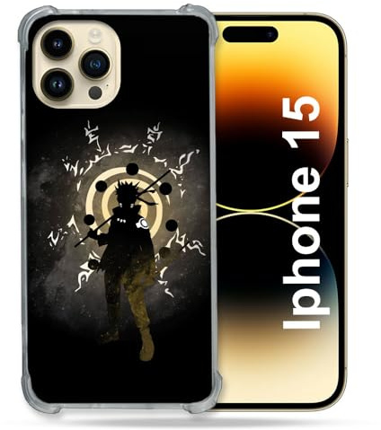 Cokitec Verstärkte Schutzhülle für iPhone 15 (6,1 Zoll), Manga Naruto Sage