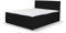VENASI MÖBEL Gloria Boxspringbett mit Bettkästen H2/H3 Matratze und Topper Cord-Stoff (Schwarz, 180 x 200 cm)